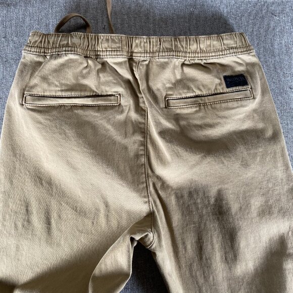 Hollister Skinny Jogger Pants Men's Khaki Beige Small Mid Rise Drawstring Casual - Picture 16 of 16